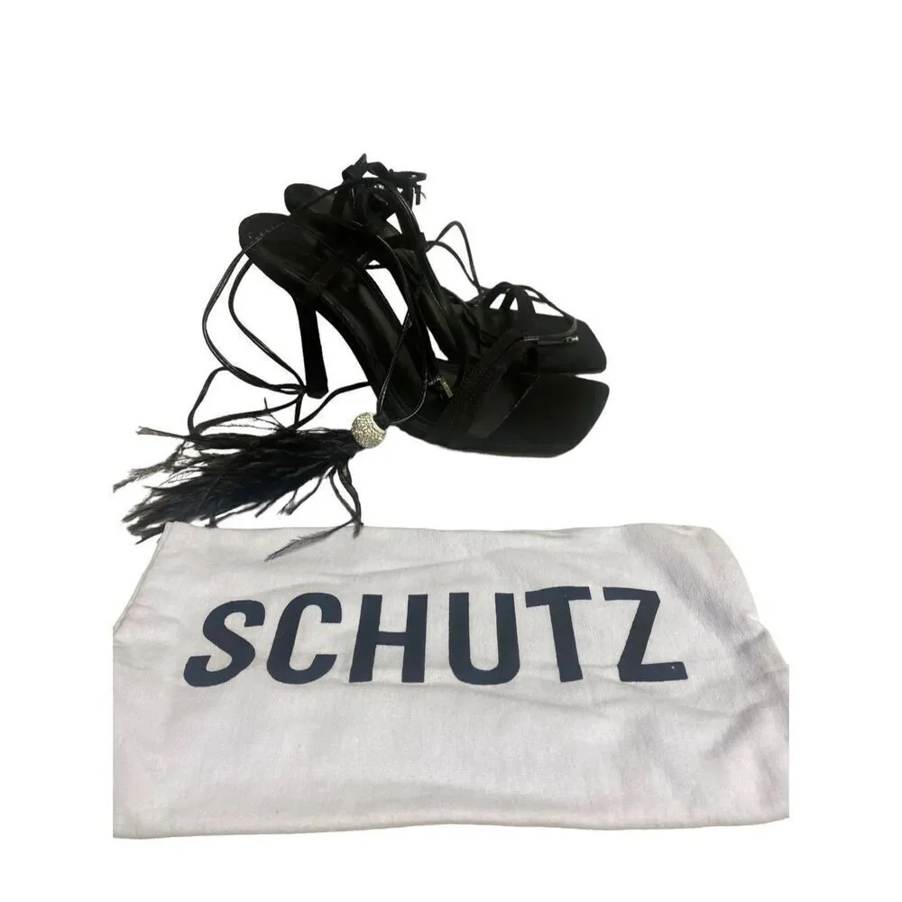 Schutz Linda Sandal‎ in Black Size 7.5 NIB $148